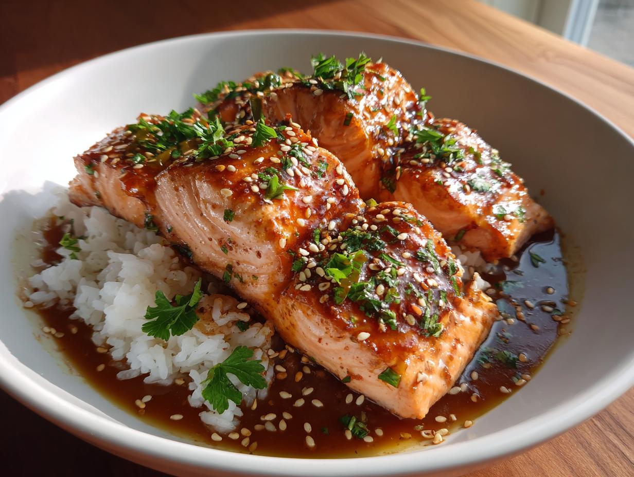 25-Minute Spicy Garlic Butter Salmon Bowls That Wow Your Tastebuds