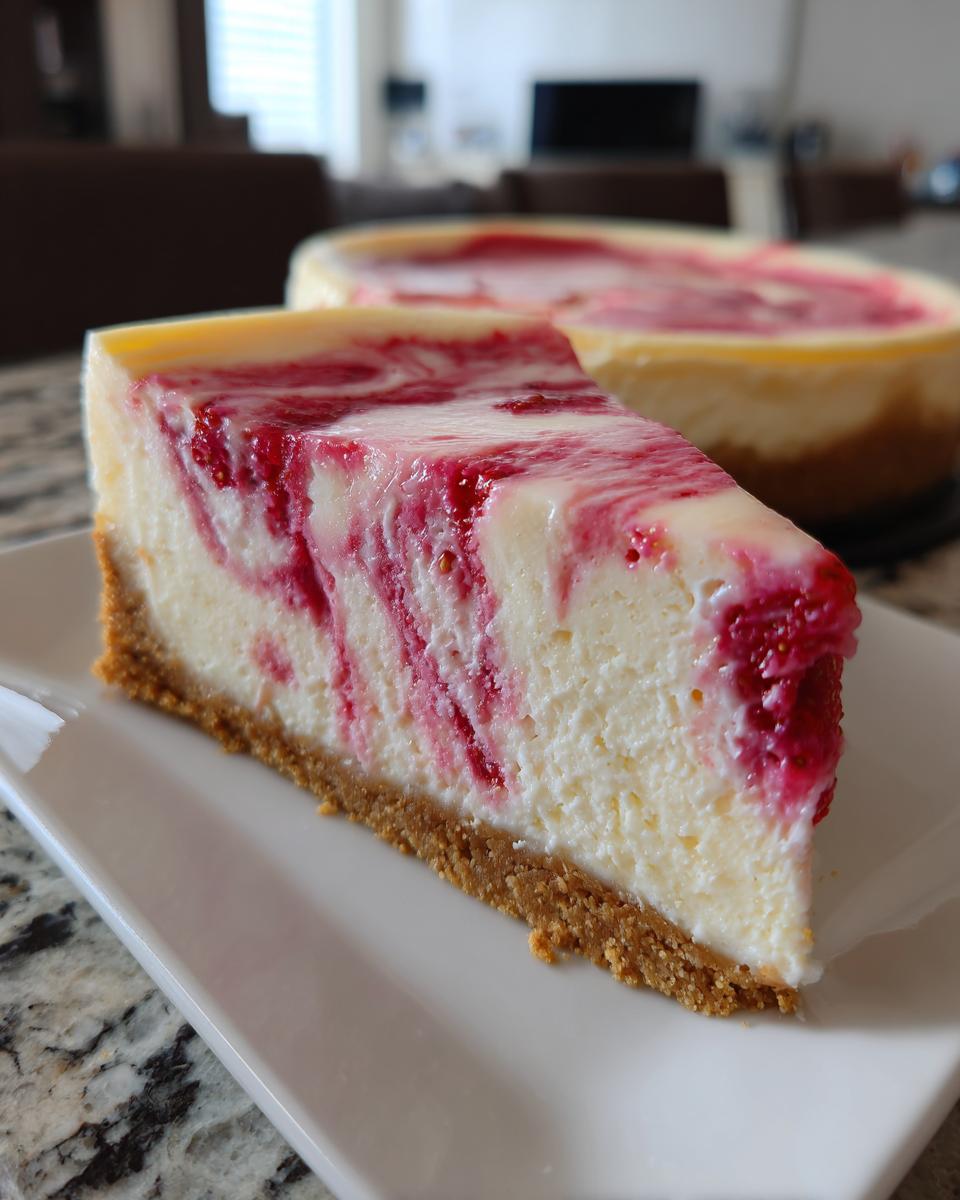 Strawberry Swirl Cheesecake - detail 2