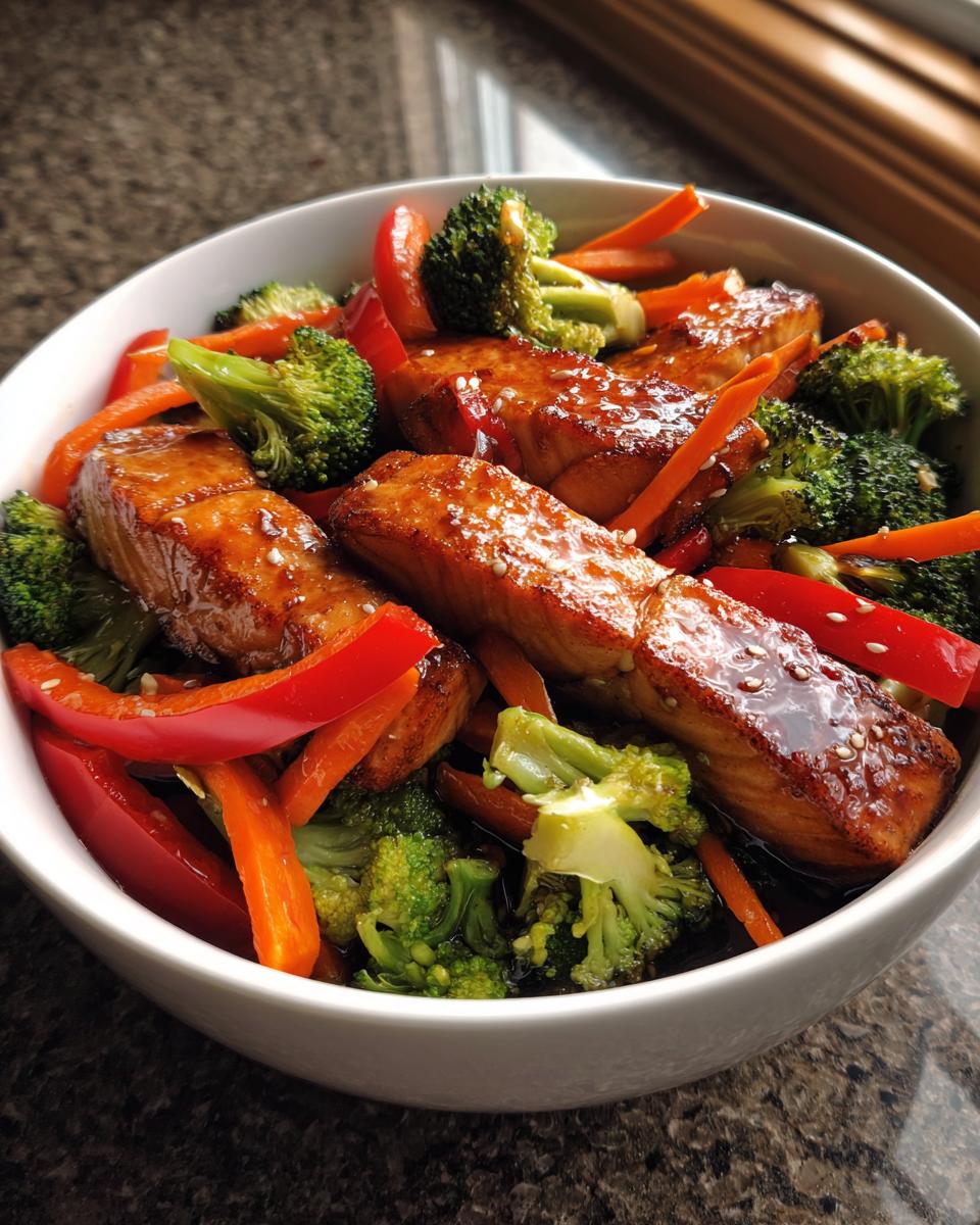 Teriyaki Salmon Stir Fry - detail 1