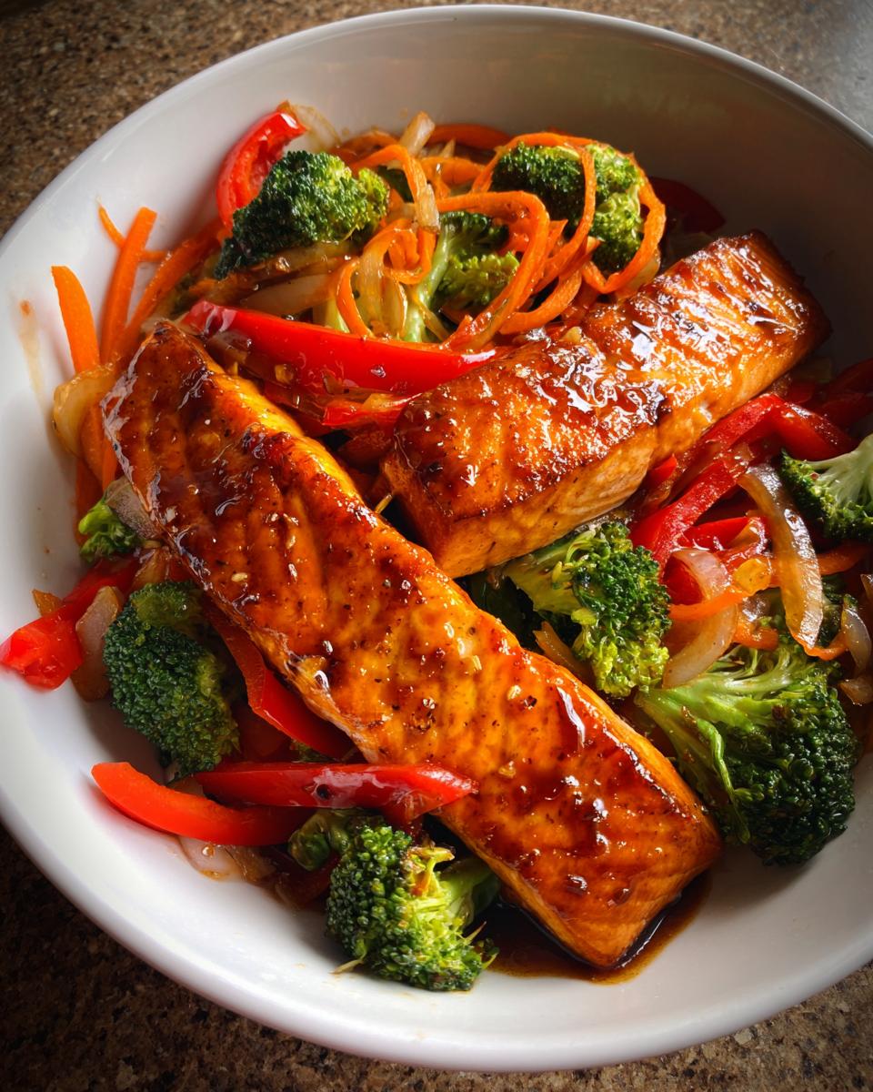 Teriyaki Salmon Stir Fry - detail 2