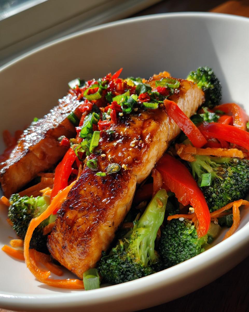 Teriyaki Salmon Stir Fry - detail 3