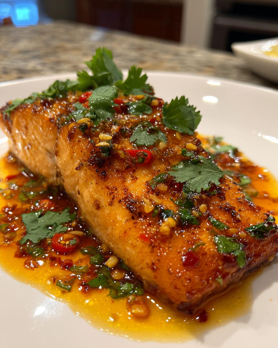 Thai Chili Garlic Salmon - detail 1