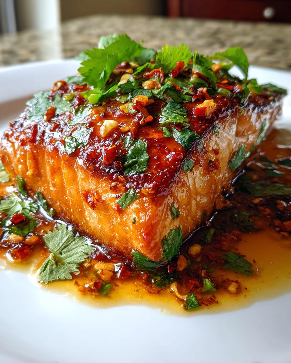 Thai Chili Garlic Salmon - detail 2