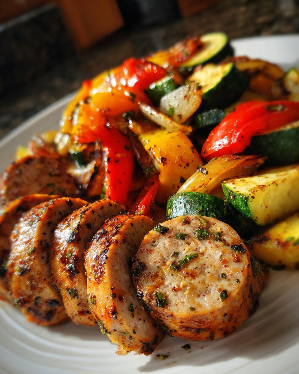 10 Minute Air Fryer Chicken Sausage and Veggies - detail 4