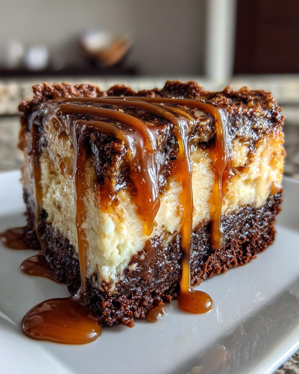 Caramel Brownie Cheesecake - detail 1