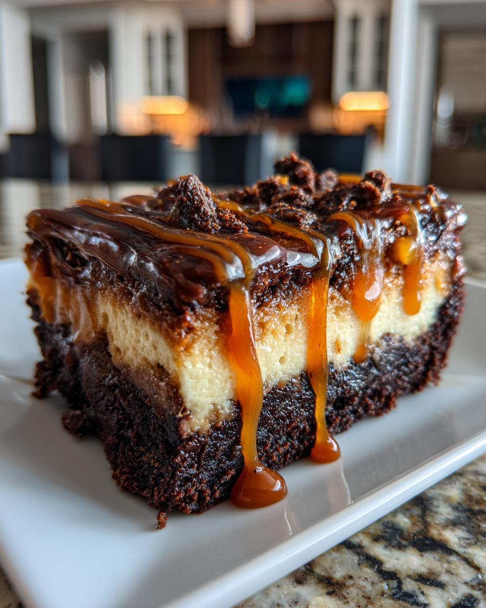 Caramel Brownie Cheesecake - detail 2