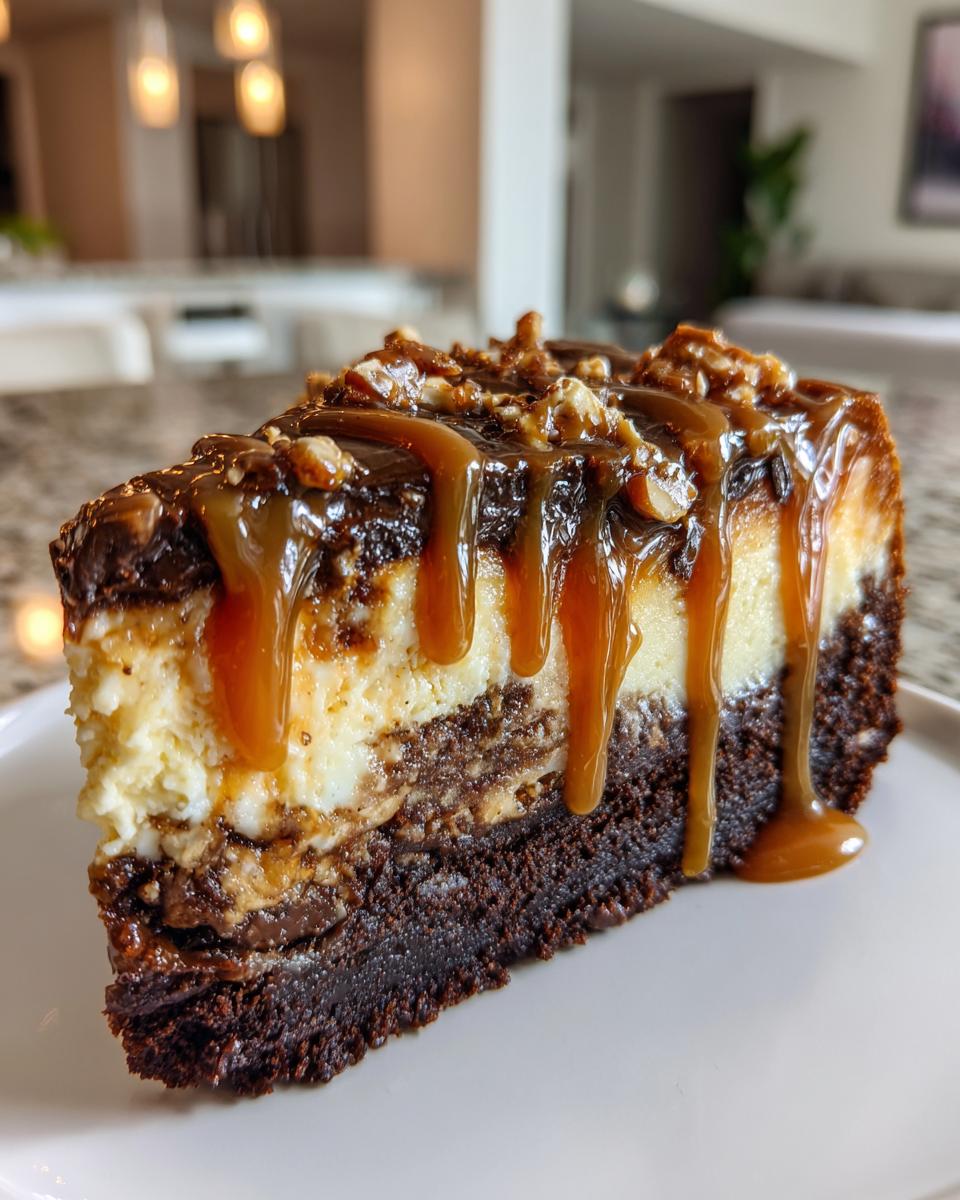 Caramel Brownie Cheesecake - detail 3