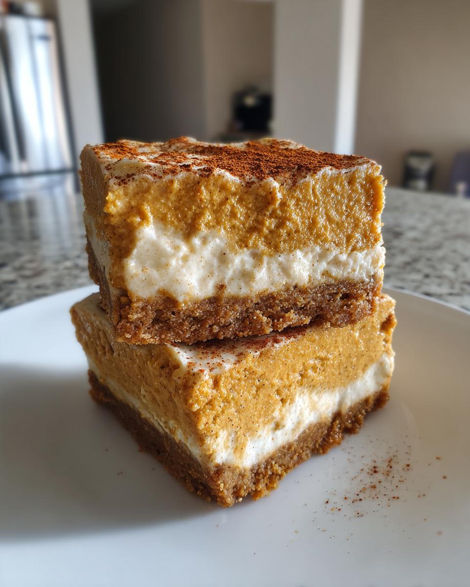 Delightful No Bake Pumpkin Cheesecake Bars - detail 3