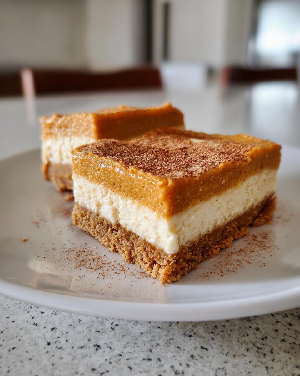 Delightful No Bake Pumpkin Cheesecake Bars - detail 2