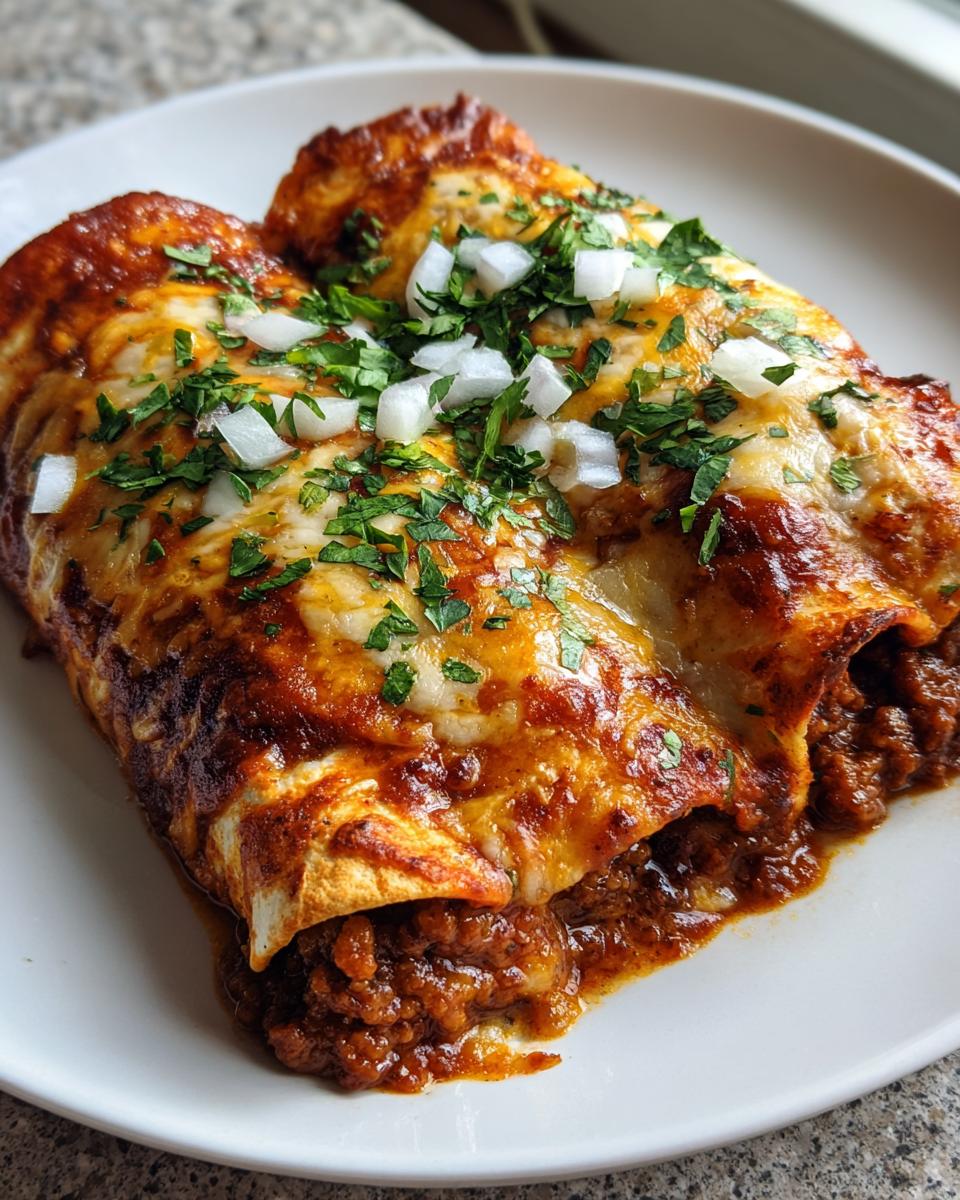 Easy Cheesy Ground Beef Enchiladas - detail 2