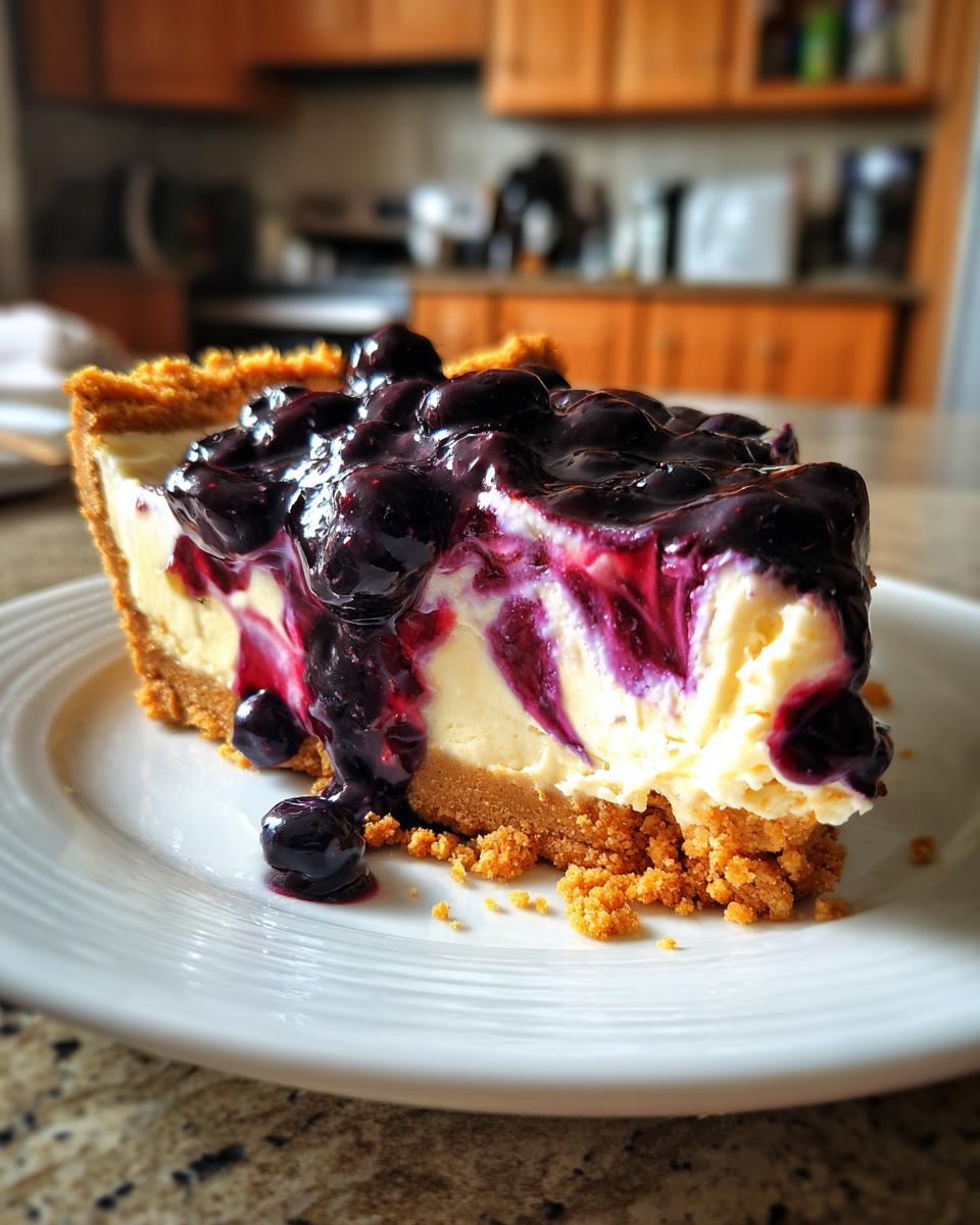 No Bake Blueberry Cheesecake - detail 2