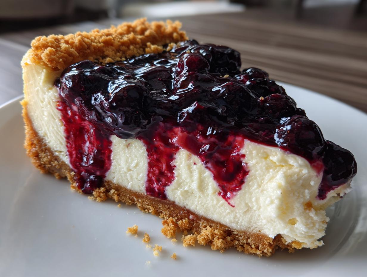 Irresistible No Bake Blueberry Cheesecake in 4 Simple Steps
