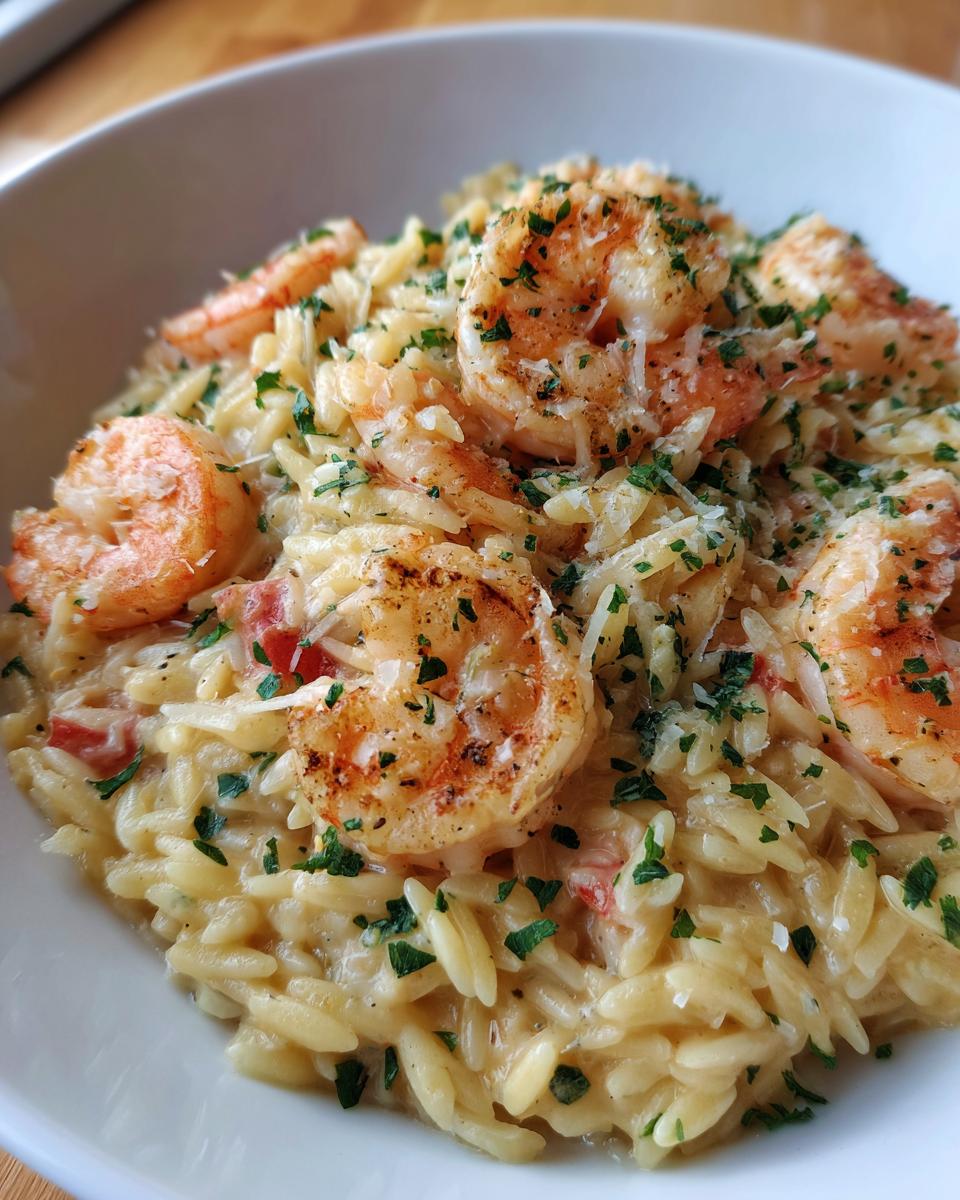 One Pan Parmesan Orzo with Shrimp - detail 1