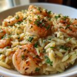 One Pan Parmesan Orzo with Shrimp