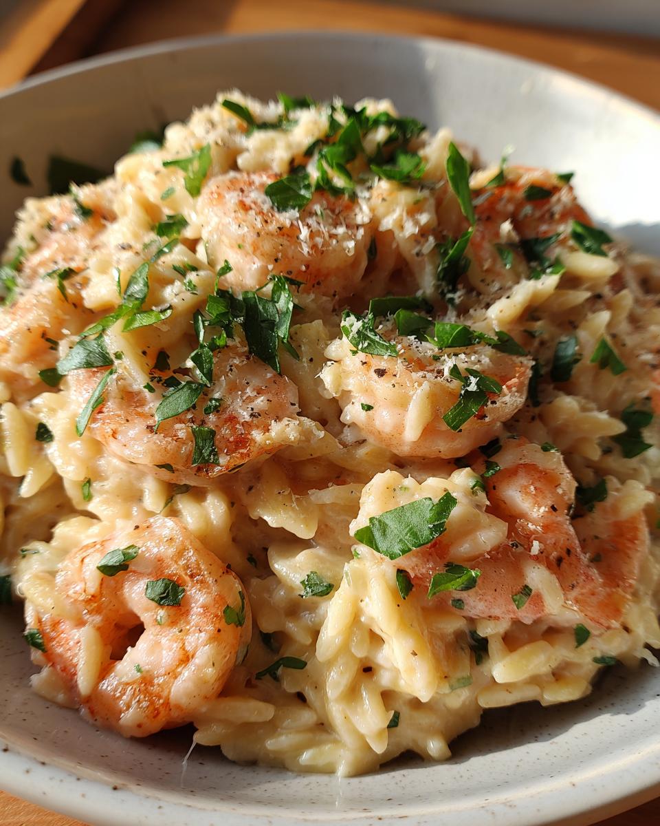 One Pan Parmesan Orzo with Shrimp - detail 5