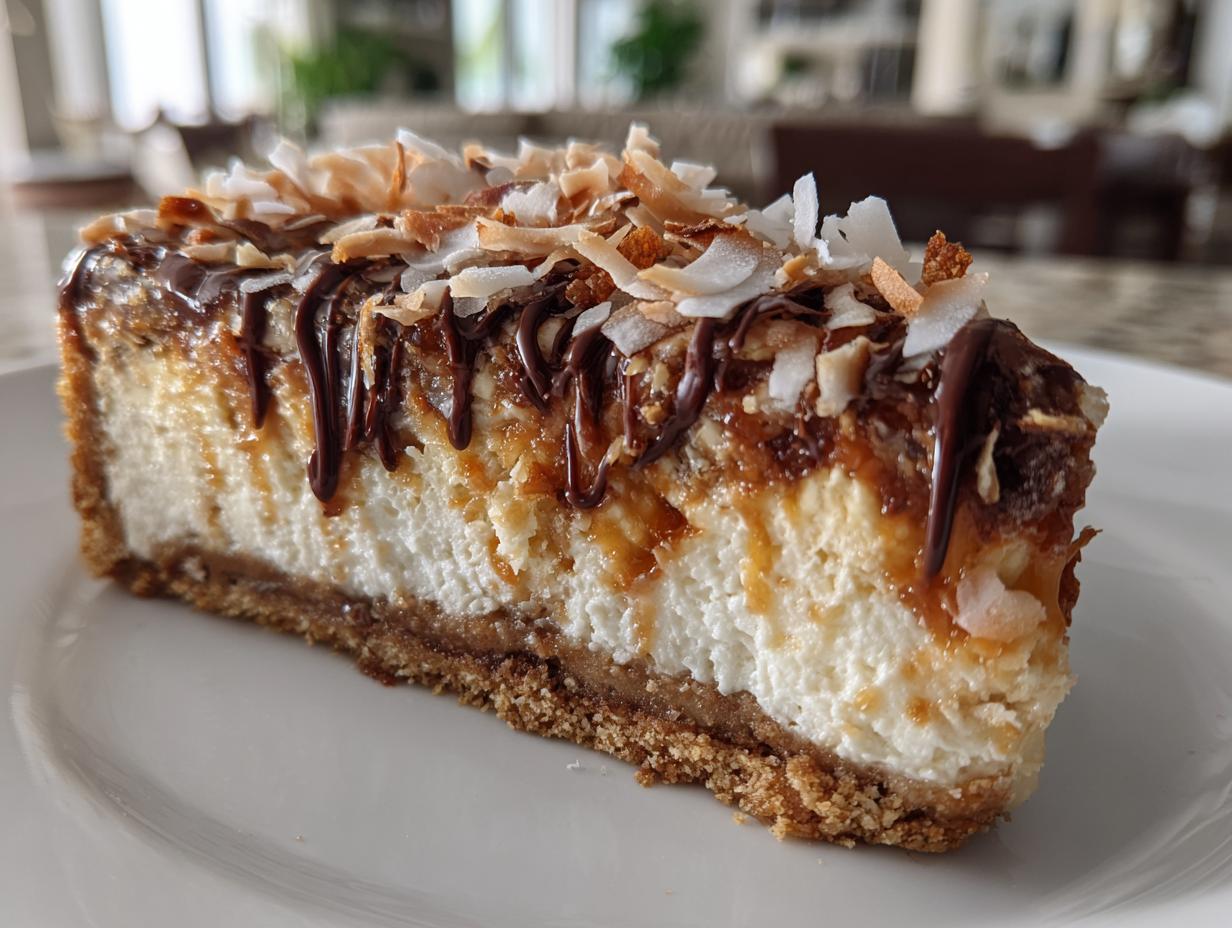 Irresistible 7-Layer Samoa Cheesecake Recipe You’ll Crave