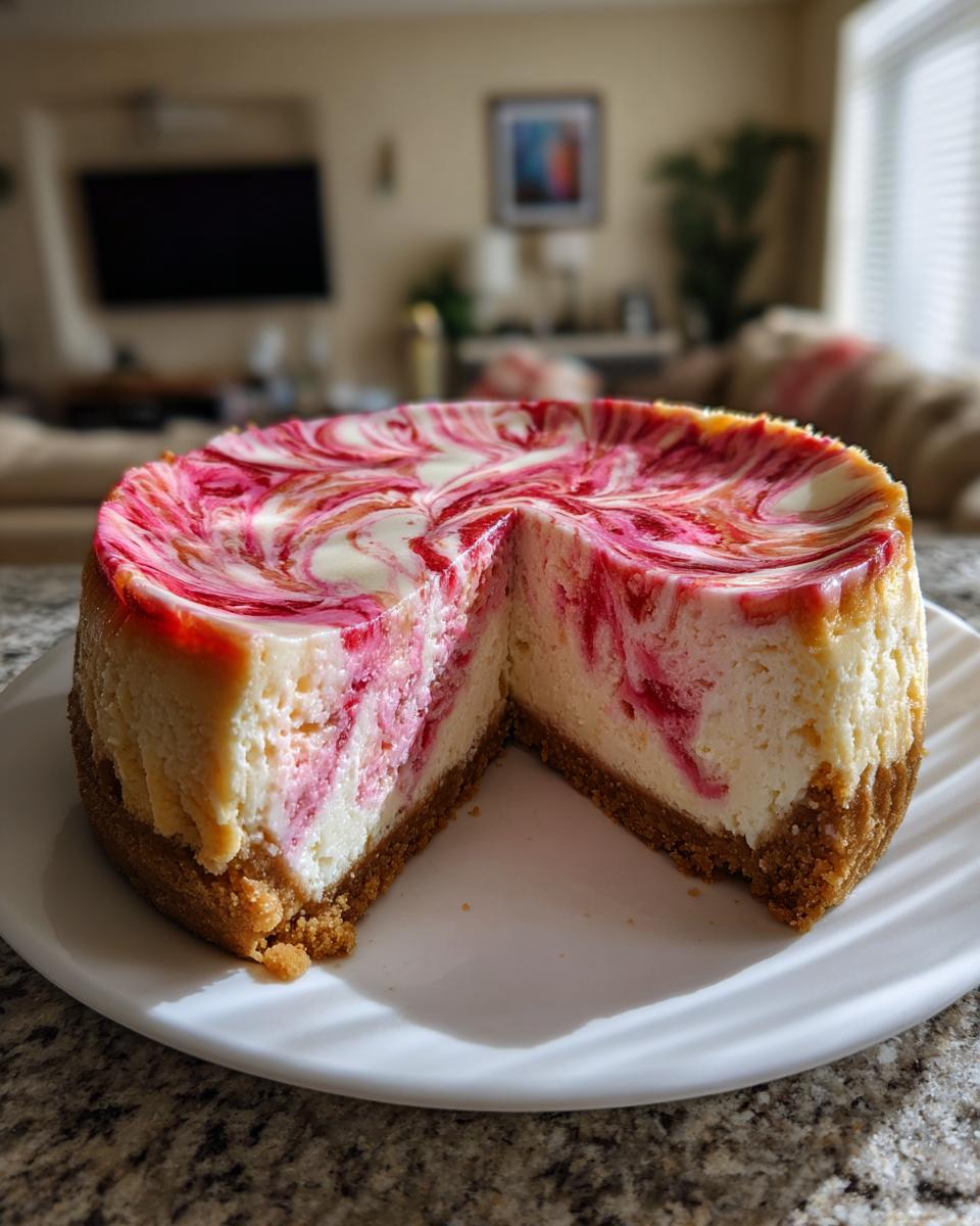 Strawberry Swirl Cheesecake Recipe - detail 1