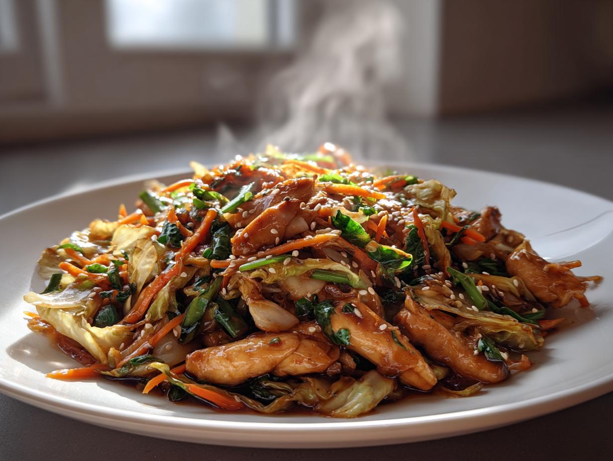 25-Minute Chinese Chicken Cabbage Stir-Fry: A Crispy Flavor Bomb