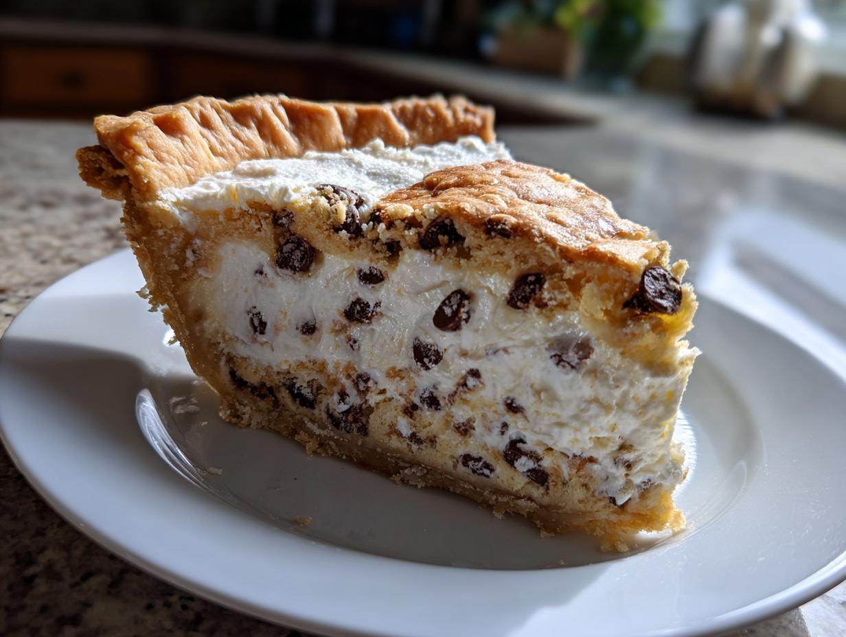 Irresistible 15-Minute Chocolate Chip Cannoli Pie Recipe