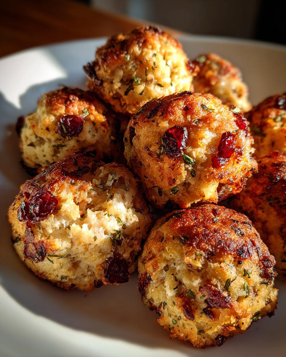 Cranberry Turkey Stuffing Balls - detail 1