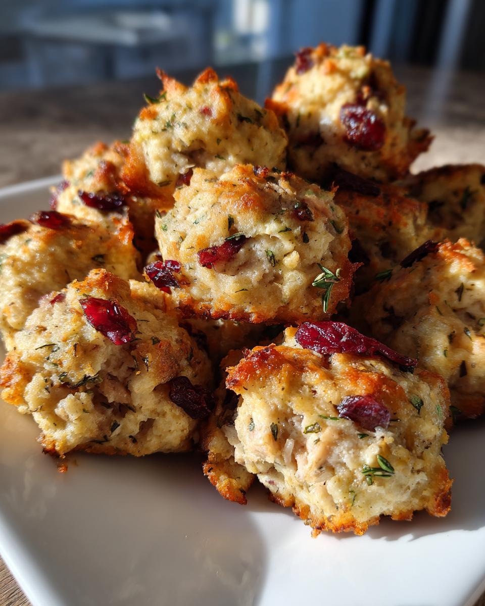 Cranberry Turkey Stuffing Balls - detail 2