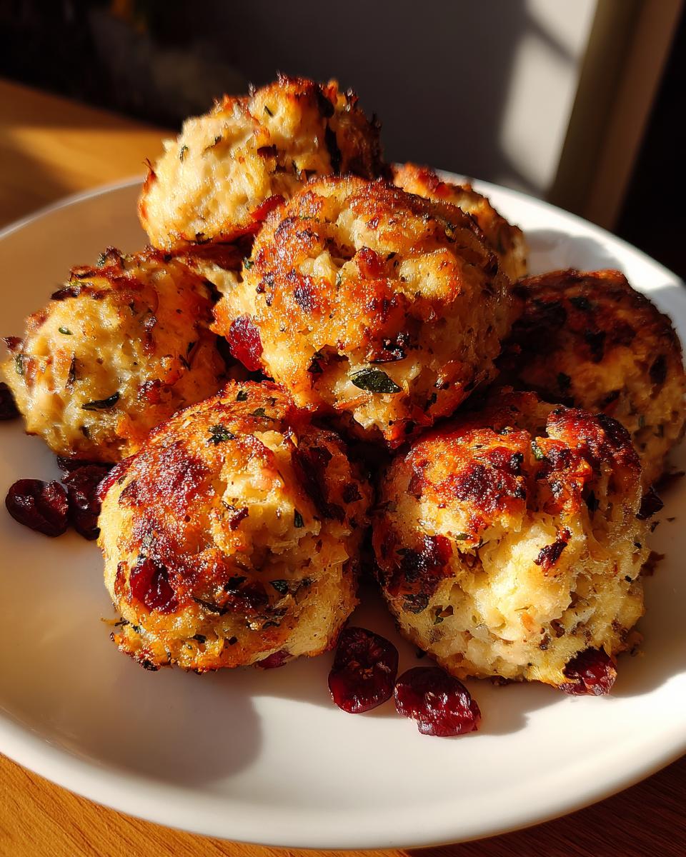 Cranberry Turkey Stuffing Balls - detail 3