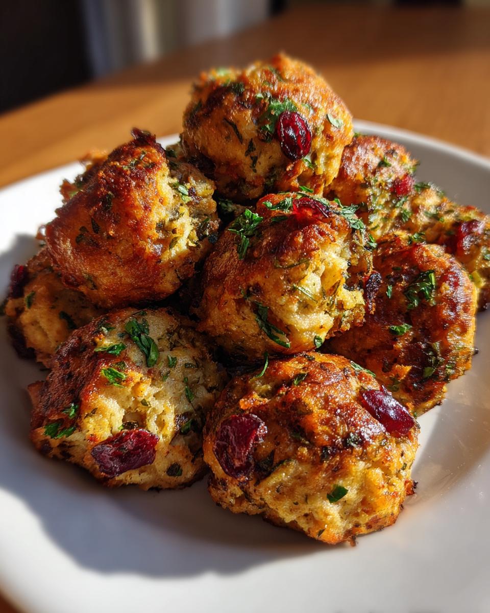 Cranberry Turkey Stuffing Balls - detail 4