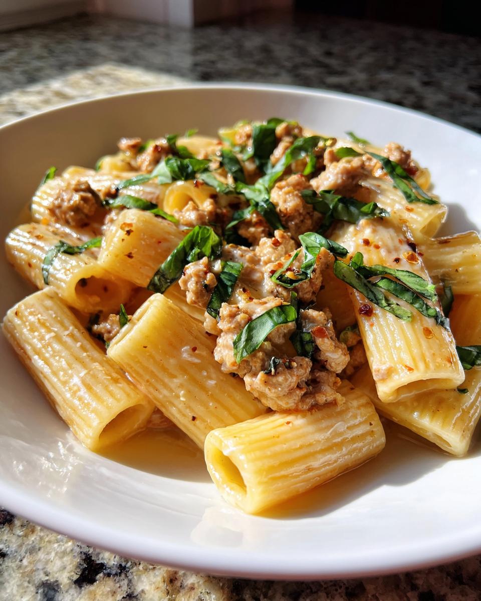 Creamy Italian Sausage Rigatoni Recipe - detail 1