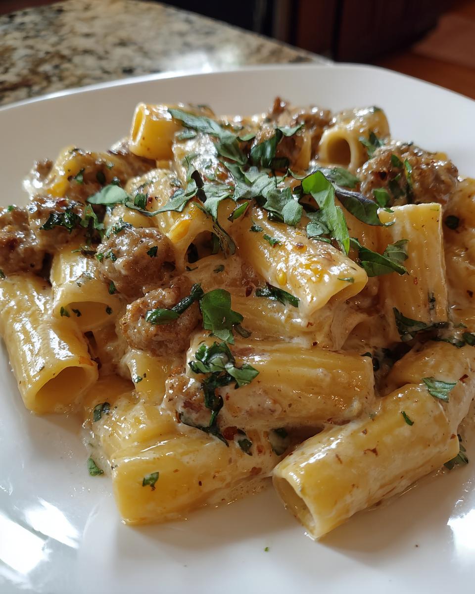 Creamy Italian Sausage Rigatoni Recipe - detail 4