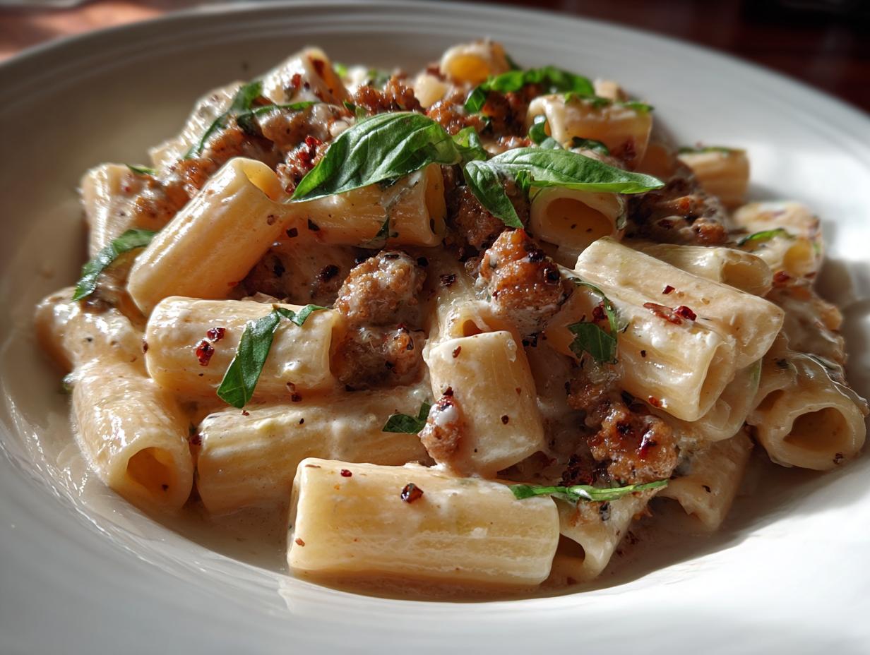 30-Minute Creamy Italian Sausage Rigatoni That Tastes Divine