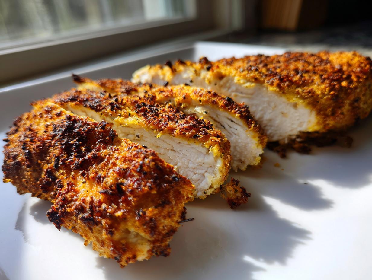 34g Protein Crispy Air Fryer Parmesan Chicken You’ll Crave