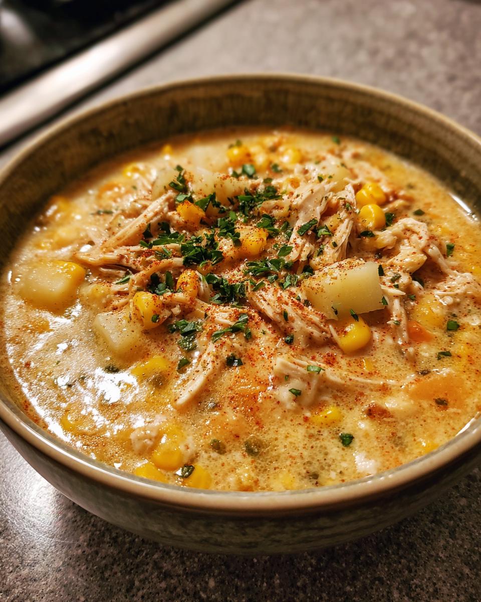Crockpot Chicken Corn Chowder - detail 1