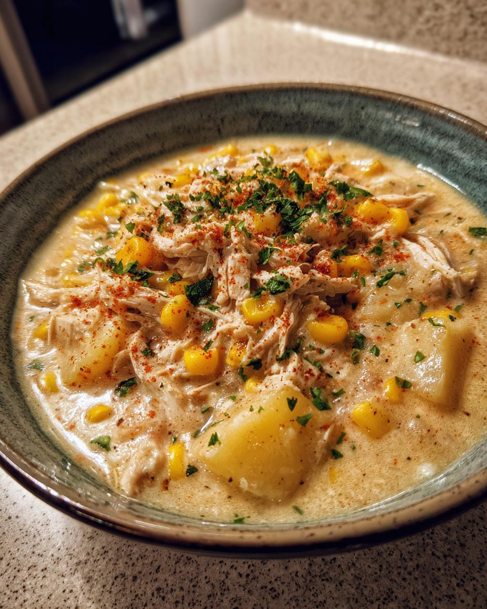 Crockpot Chicken Corn Chowder - detail 2