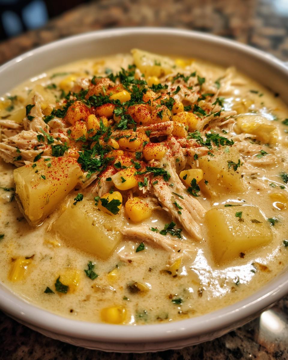 Crockpot Chicken Corn Chowder - detail 3