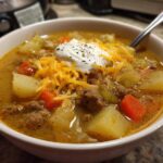 Easy Crockpot Cheeseburger Soup Recipe