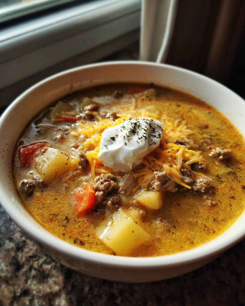 Easy Crockpot Cheeseburger Soup Recipe - detail 5