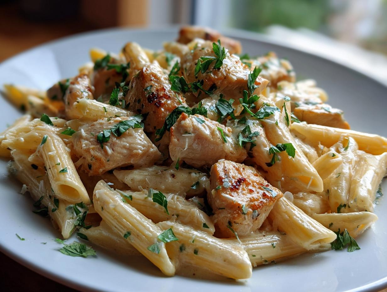 25-Minute Easy Parmesan Chicken Pasta – Creamy Bliss!