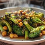 GARLIC BROCCOLI STIR FRY WITH CHICKPEAS