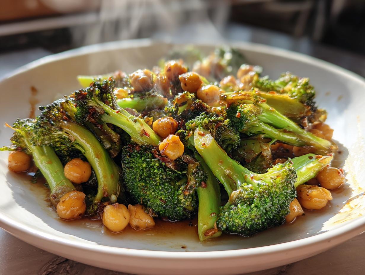 20-Minute Garlic Broccoli Stir Fry With Chickpeas Recipe Bliss