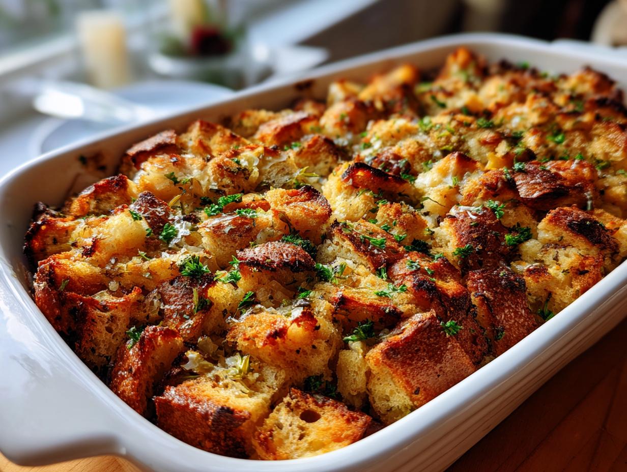 Grandma’s Thanksgiving Stuffing Recipe Steals Every Bite at 350°F