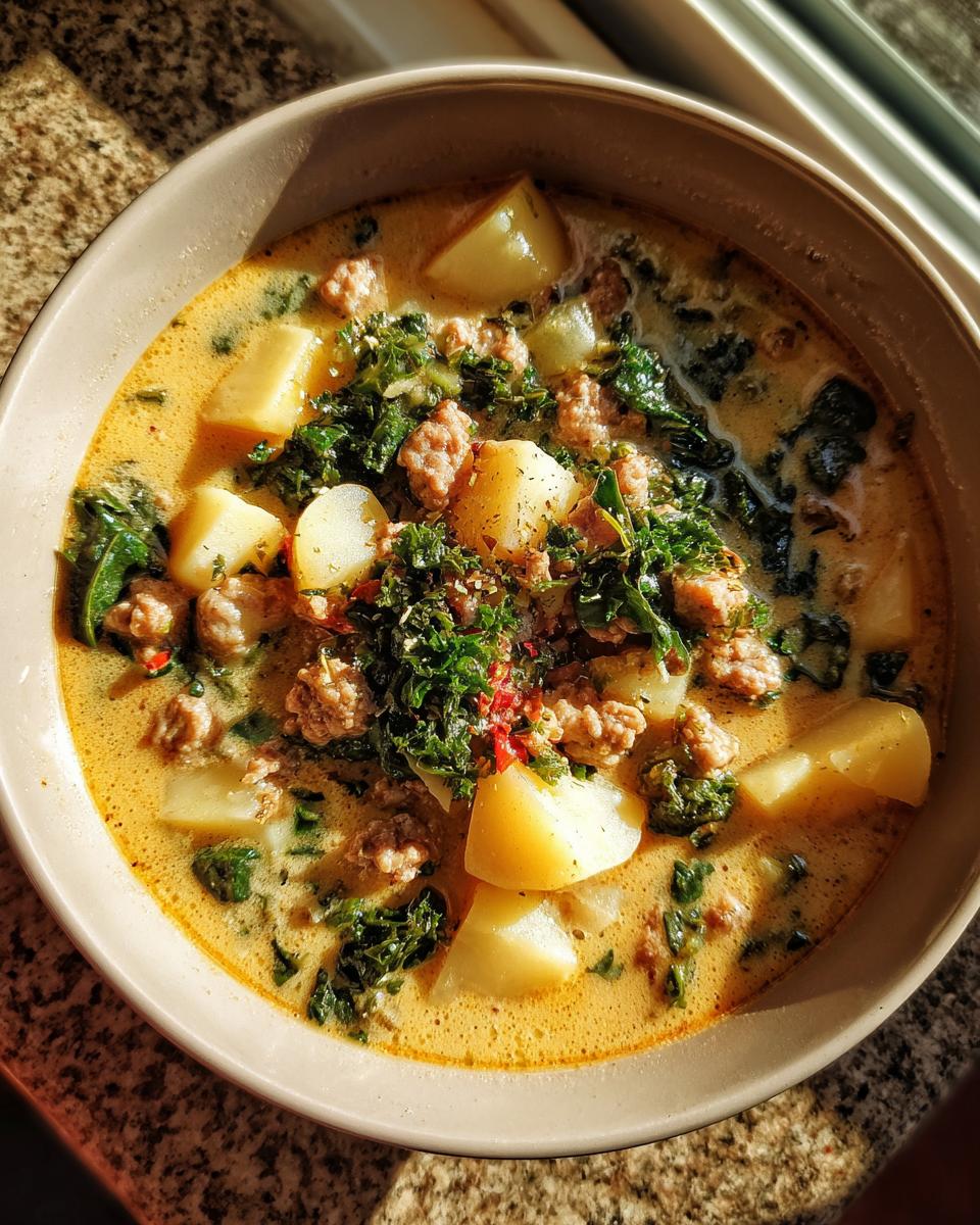 Healthy Slow Cooker Zuppa Toscana Soup - detail 1