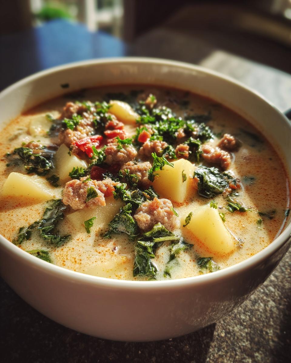 Healthy Slow Cooker Zuppa Toscana Soup - detail 3