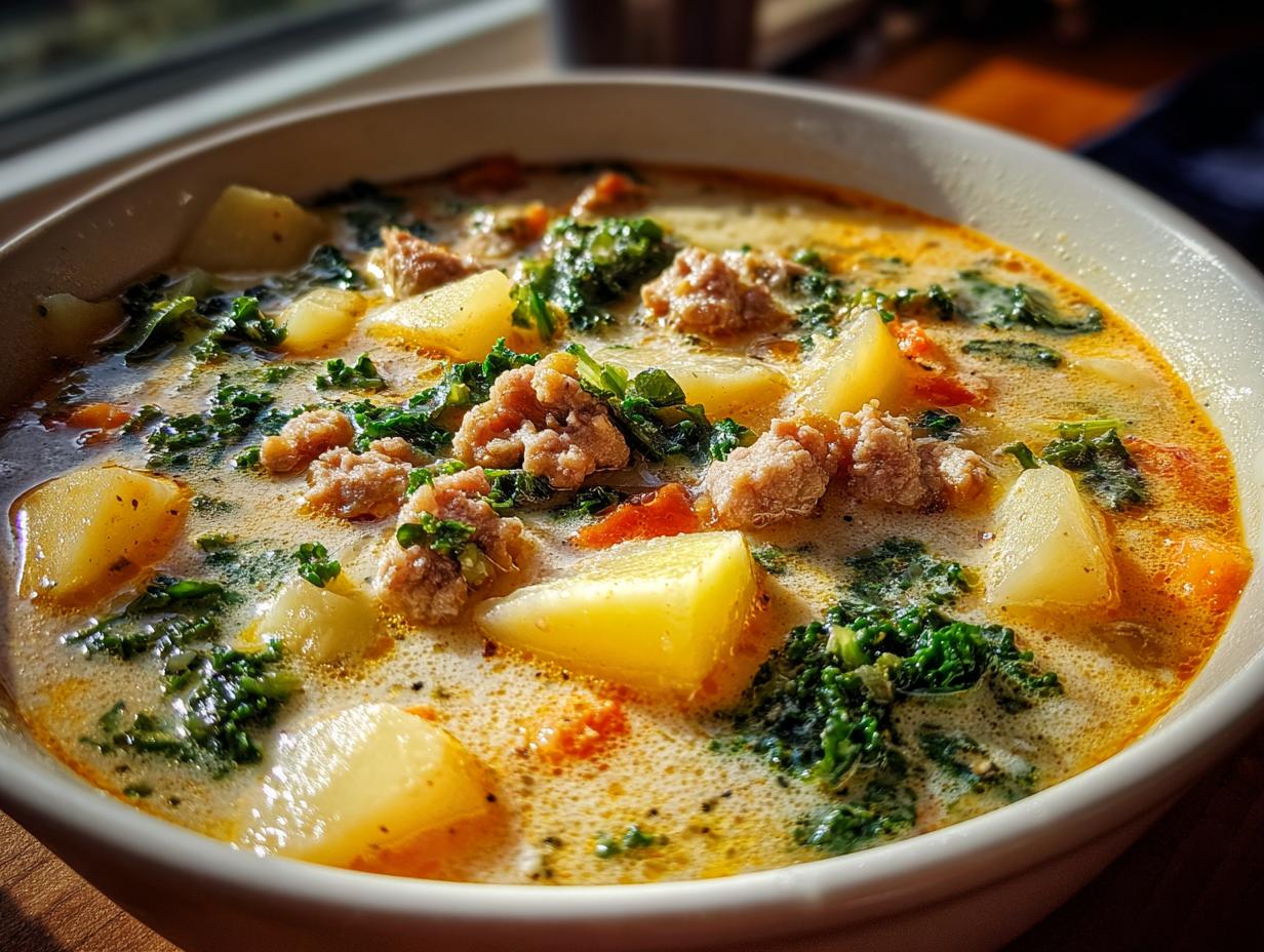 Hearty 6-Ingredient Healthy Slow Cooker Zuppa Toscana Soup Recipe