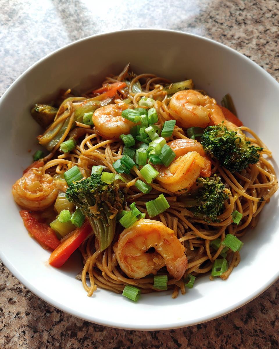 High-Protein Shrimp Stir Fry with Noodles - detail 1