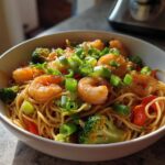 High-Protein Shrimp Stir Fry with Noodles