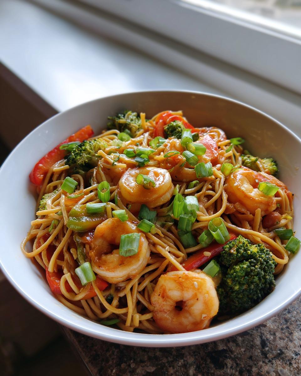High-Protein Shrimp Stir Fry with Noodles - detail 3