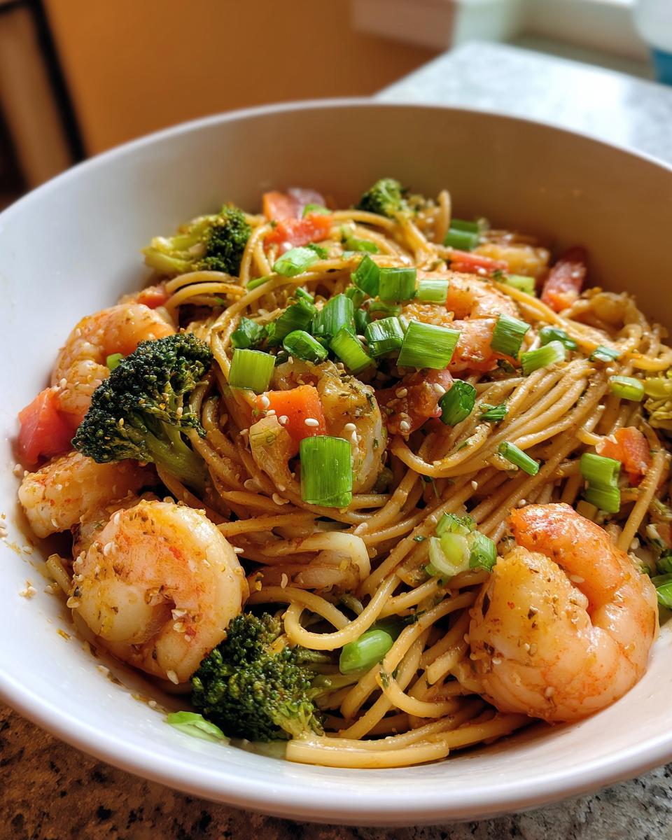 High-Protein Shrimp Stir Fry with Noodles - detail 4
