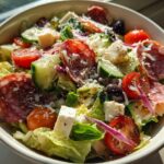 Italian Chopped Salad With Salami & Mozzarella