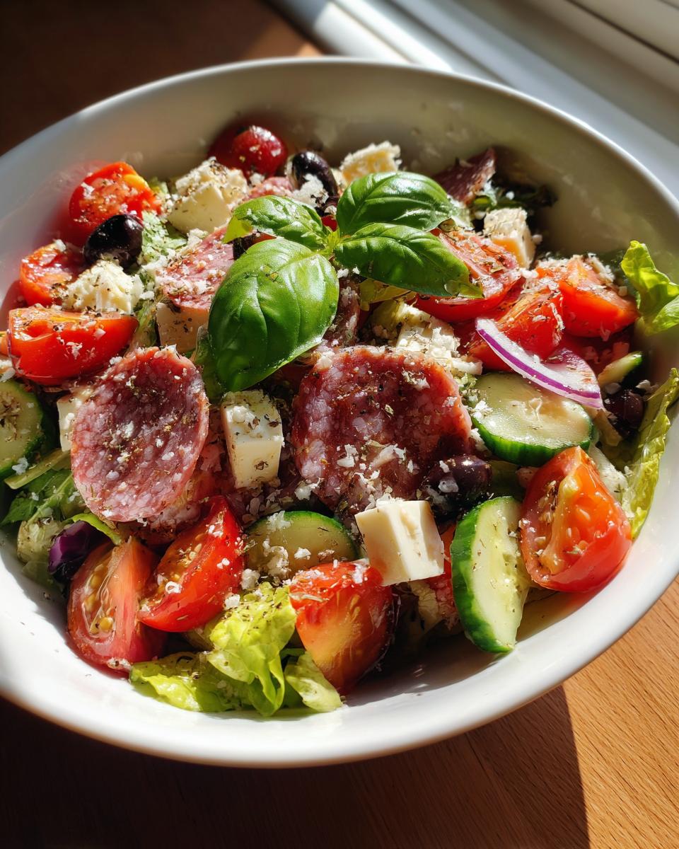 Italian Chopped Salad With Salami & Mozzarella - detail 3