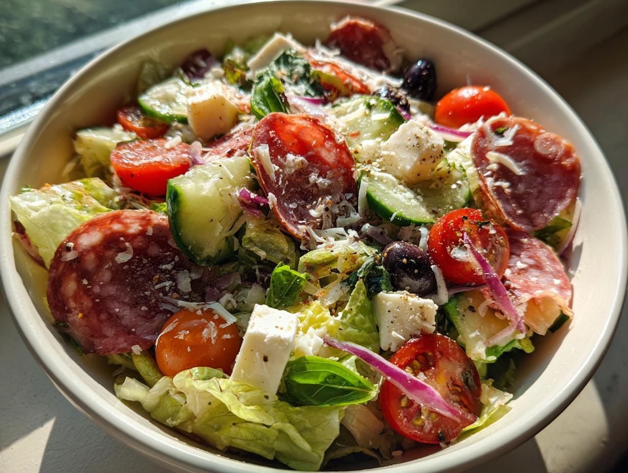 Irresistible Italian Chopped Salad With Salami & Mozzarella in 15 Minutes